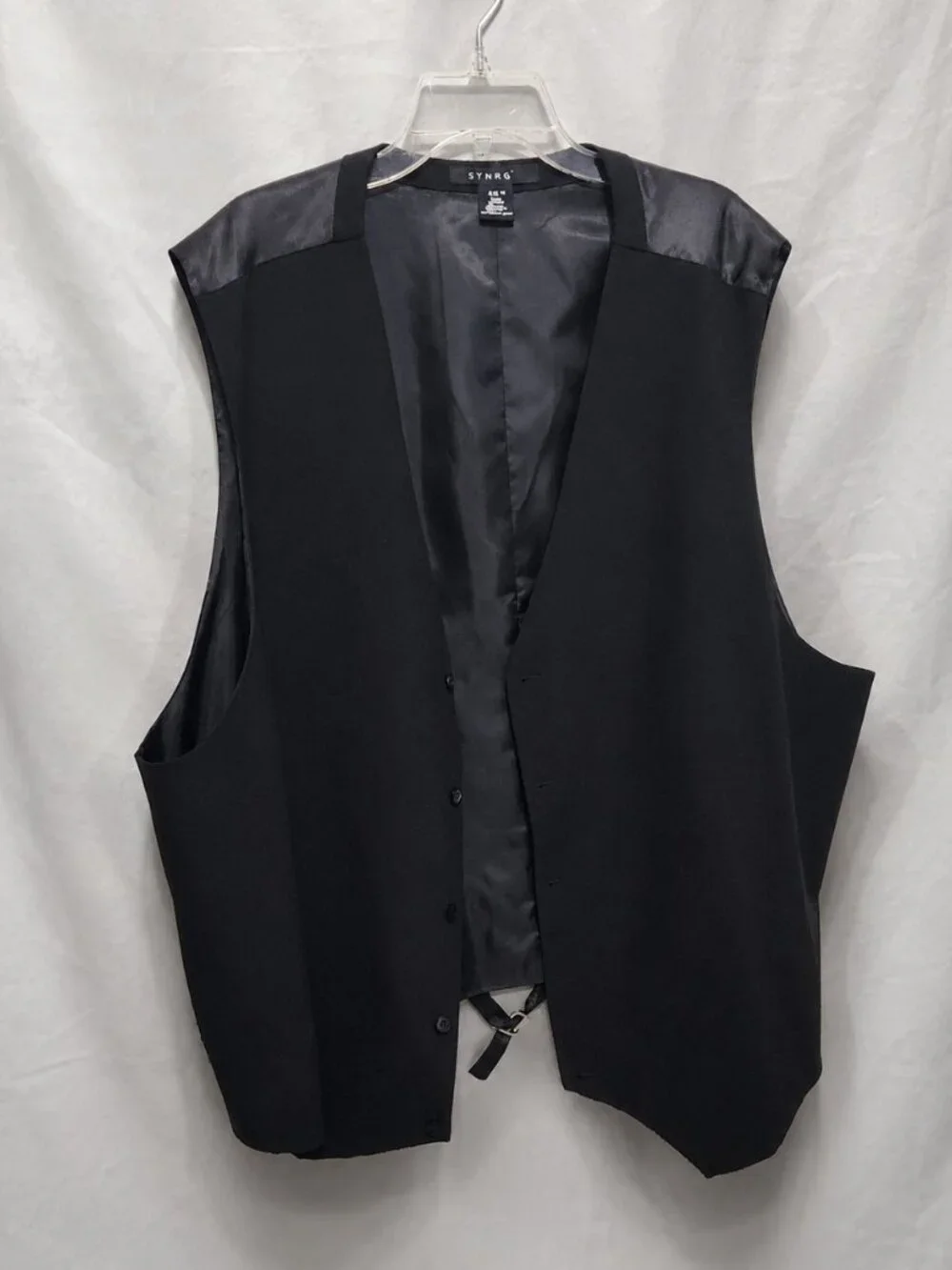 SYNRGY Men’s Black Formal Dress Vest Size 4XLT Big & Tall
